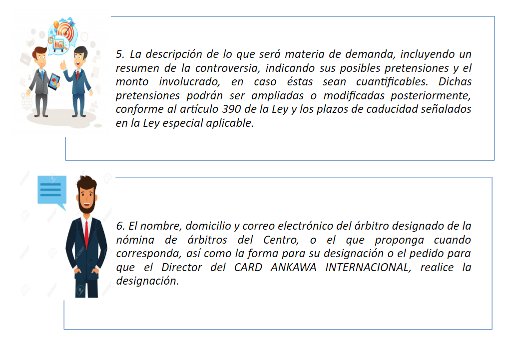 requisitos de solicitud de arbitraje ankawa