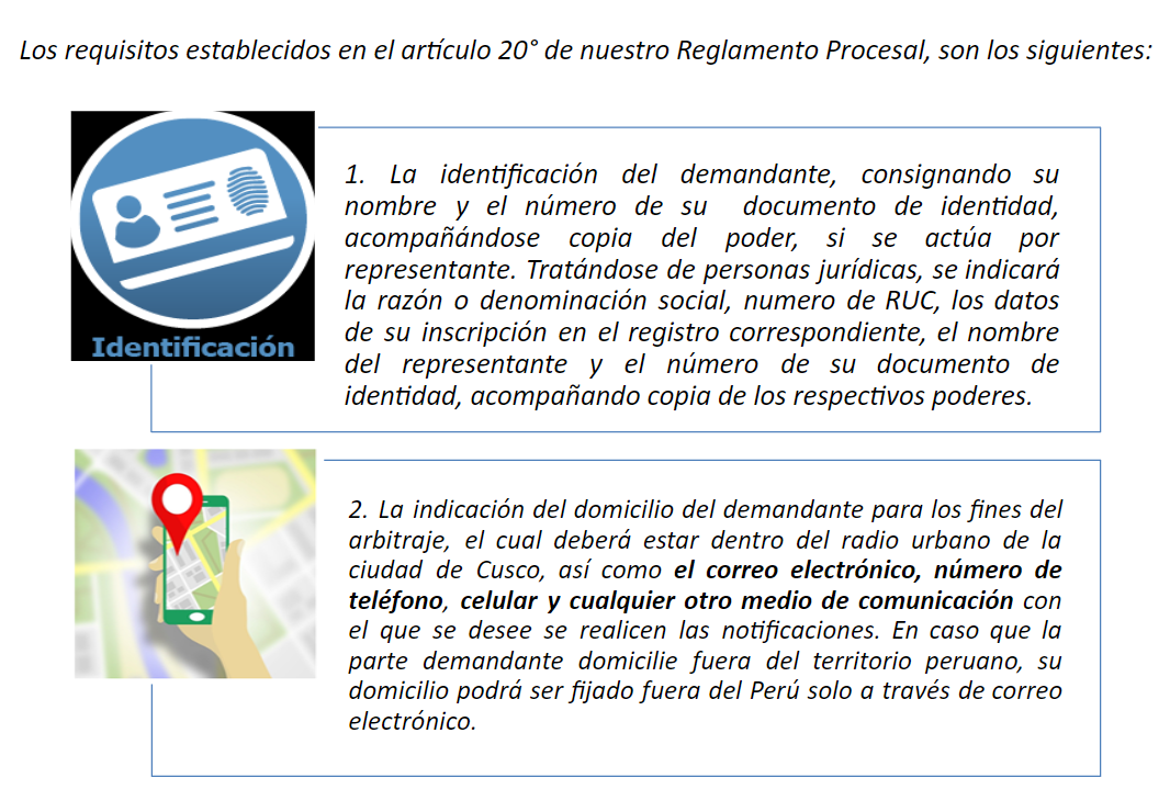 requisitos de solicitud de arbitraje ankawa